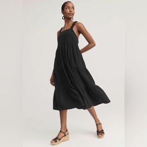 Maurices Black Double Cloth Midi Dress, size Large